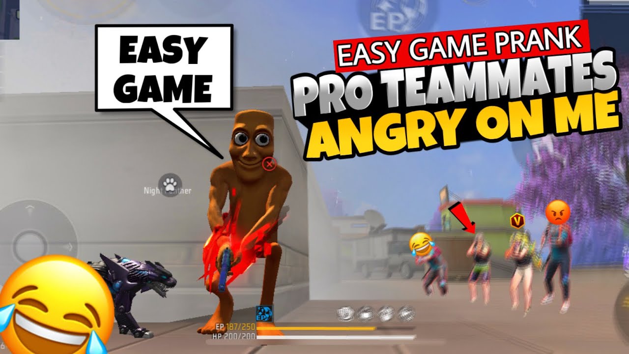 Grandmaster Player Angry On Me😂 Easy Game Prank | FF Funny Prank | Funny Easy Game Prank Free Fire 🤣