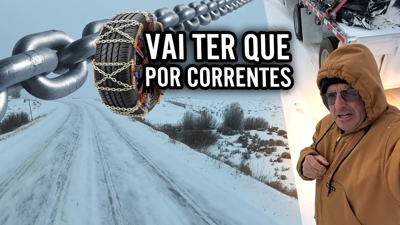 VOU TER QUE COLOCAR CORRENTES NOS PNEUS  TÁ TUDO CONGELADO