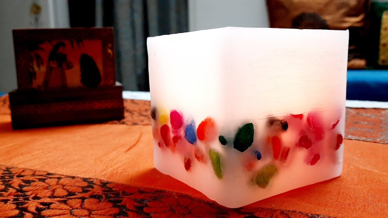 HOW TO MAKE COLORFUL STONE CANDLE | HOW TO MAKE WAX LANTERN CANDLE | HOW TO MAKE SQUARE CANDLE | DIY