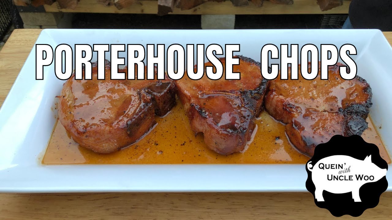 HOW TO MAKE DRY AGED COMPART DUROC PORTERHOUSE PORK CHOPS ON THE WEBER SMOKEY MOUNTAIN