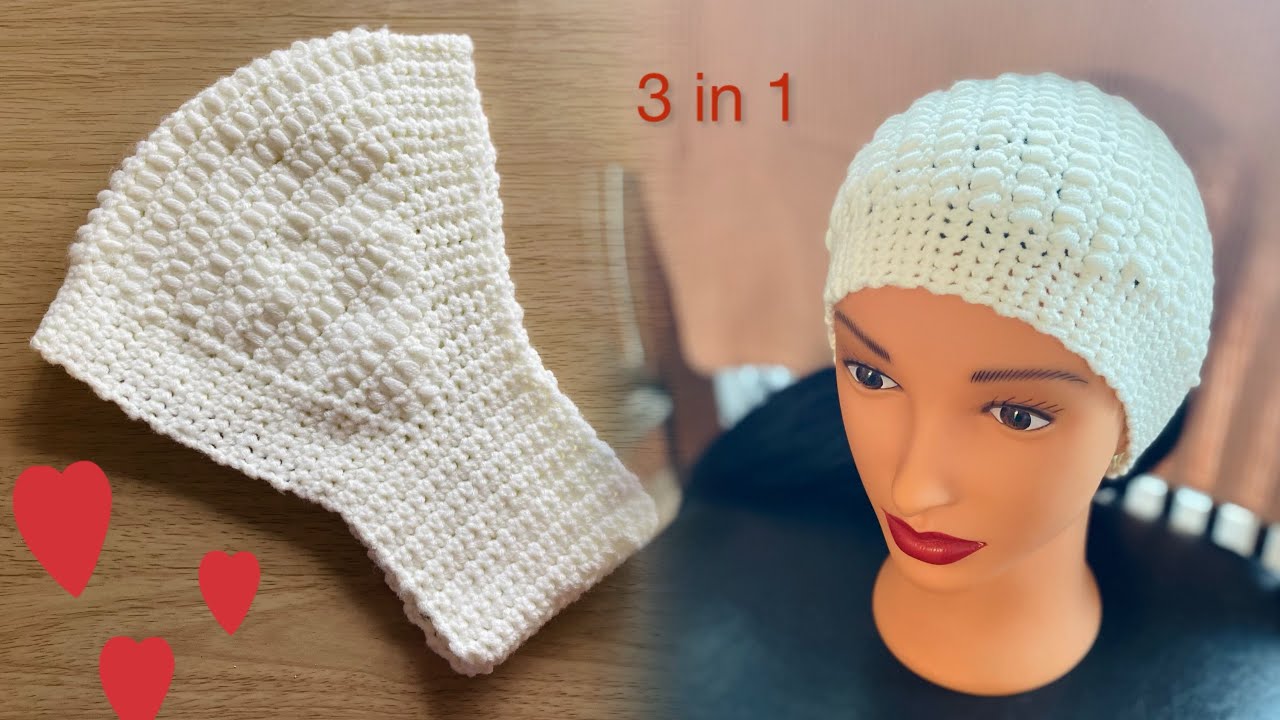 How to crochet 3 in 1 ear warmer | neck warmer | crochet pattern