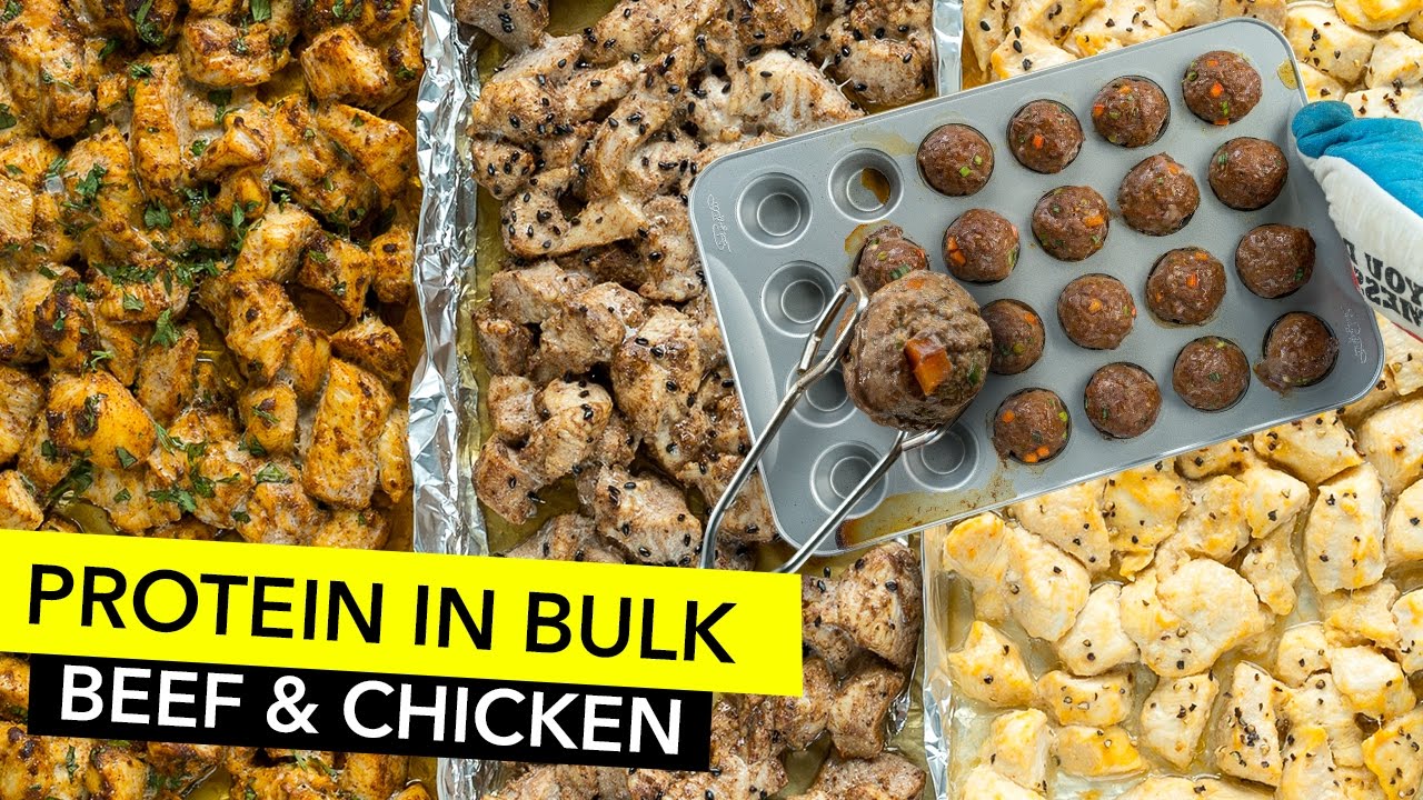 How to Cook Protein in Bulk - Chicken & Beef Meal Prep / Cocer Proteína en Grandes Cantidades