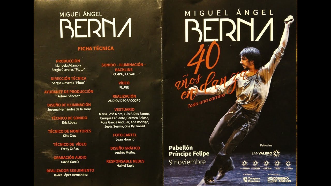 MIGUEL ÁNGEL BERNA 40 AÑOS EN DANZA. aplausos finales