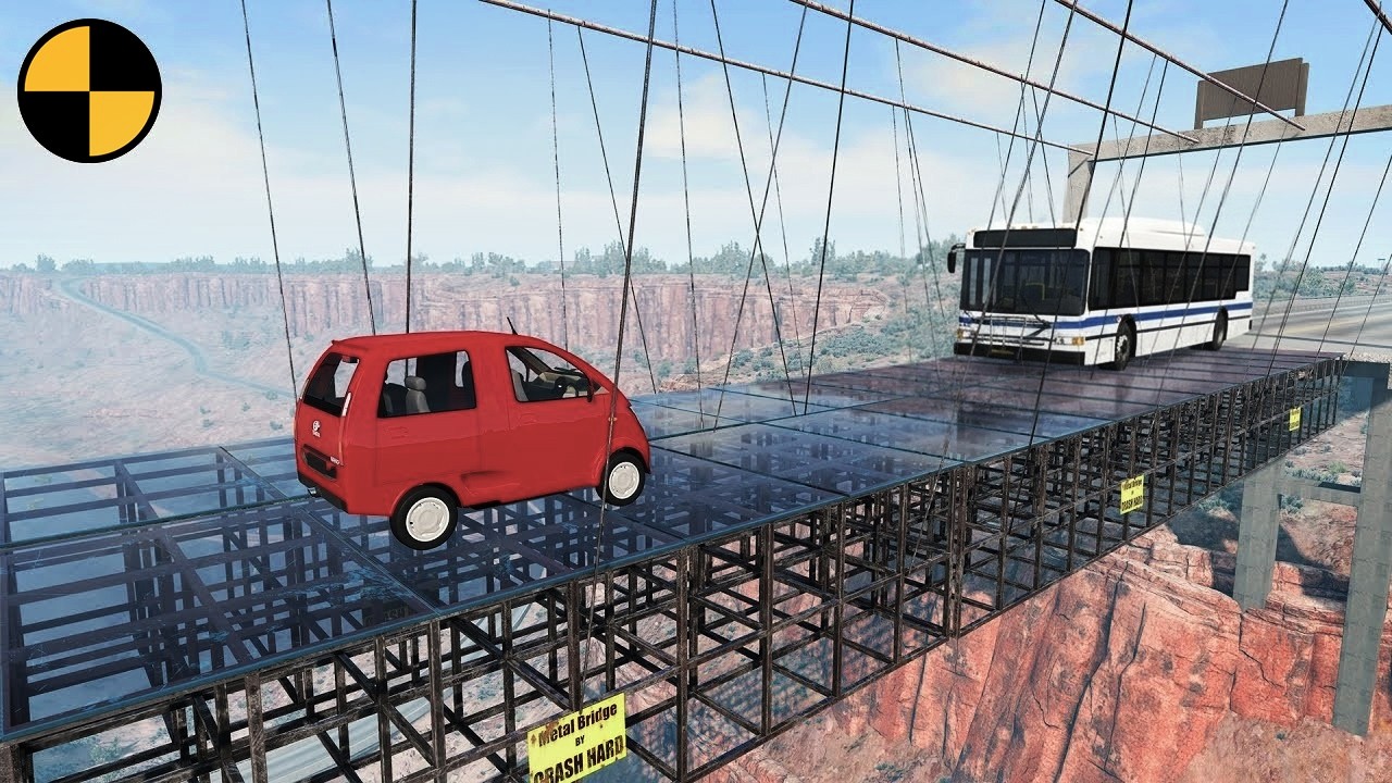 Cars vs Glass Bridge 😱 BeamNG.Drive