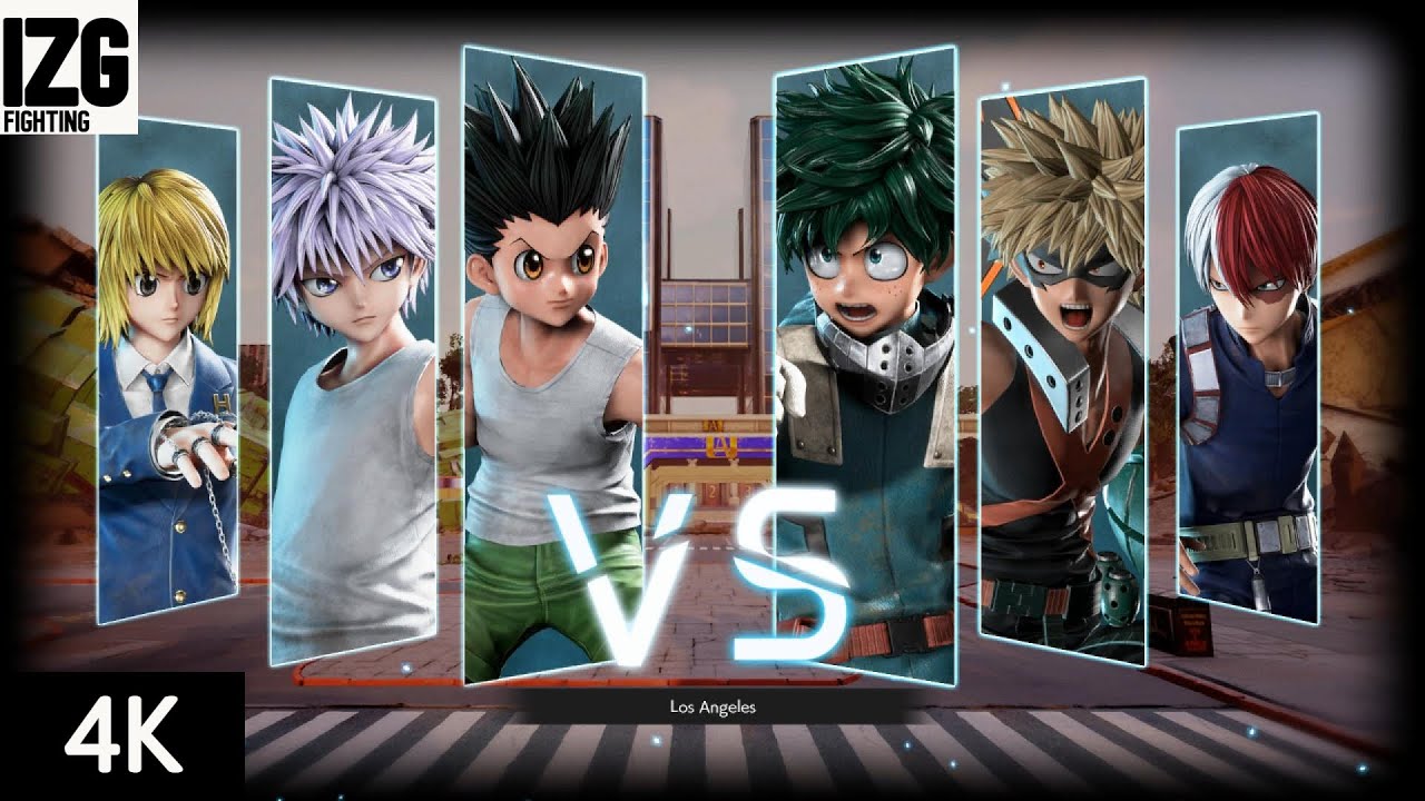 Gon, Killua, Kurapika Vs Deku, Bakugo, Todoroki (Hardest AI) | Jump Force