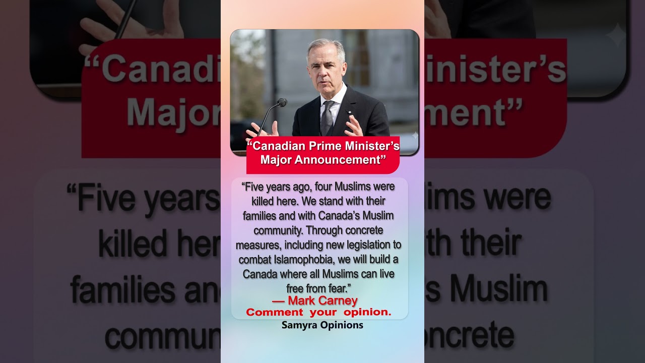 Mark Carney Announces Anti-Islamophobia Measures in Major Address  #trendingnow #geopolitics
