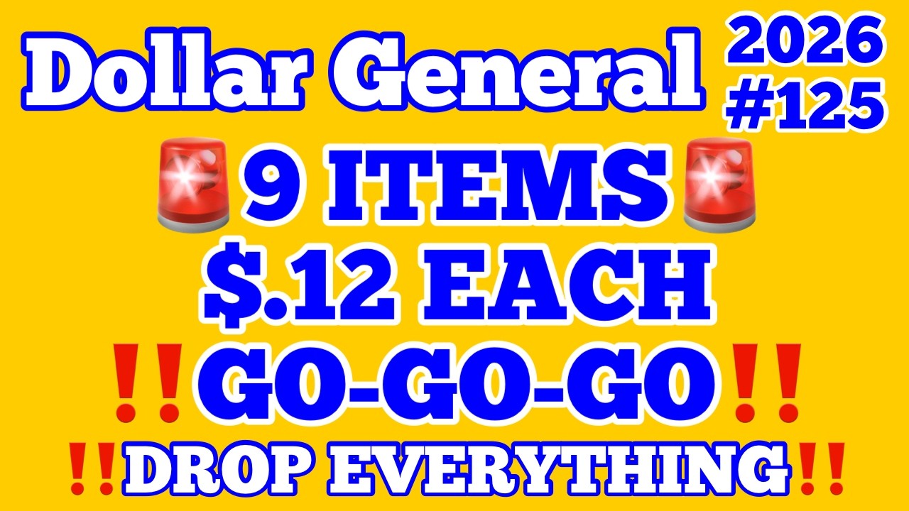 2026#125🚨Купоны Dollar General🚨Бросьте все‼️9 товаров по 0,12 доллара каждый‼️Вперед‼️Обязательно...