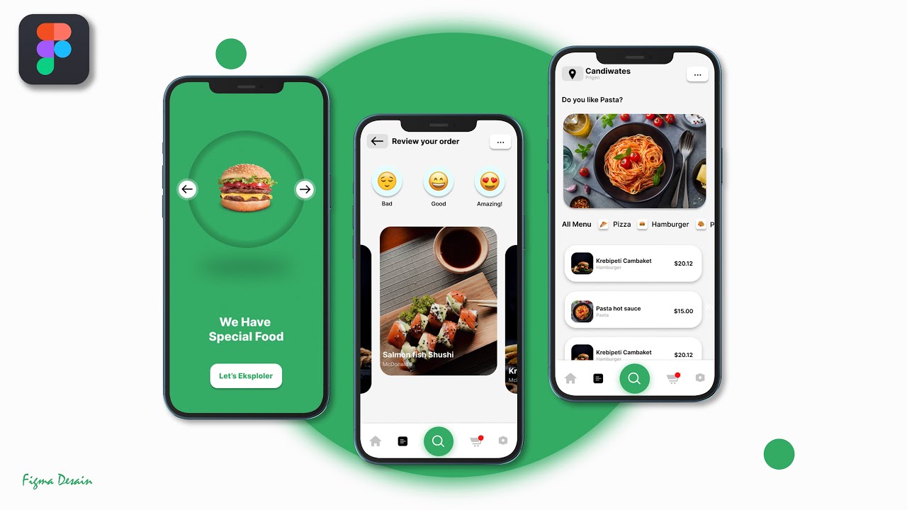 How to make Food exploration app UI design in Figma | Figma Tutorials