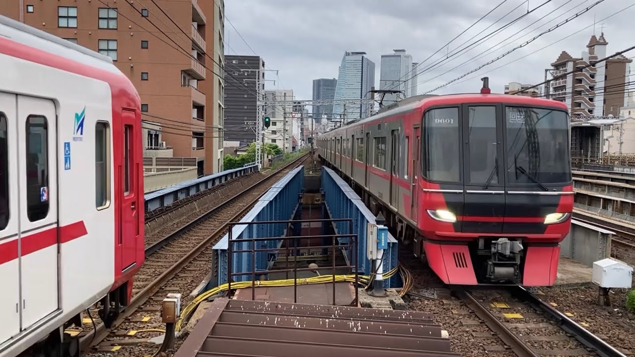 【名鉄名古屋本線】栄生駅の発着・通過シーン①