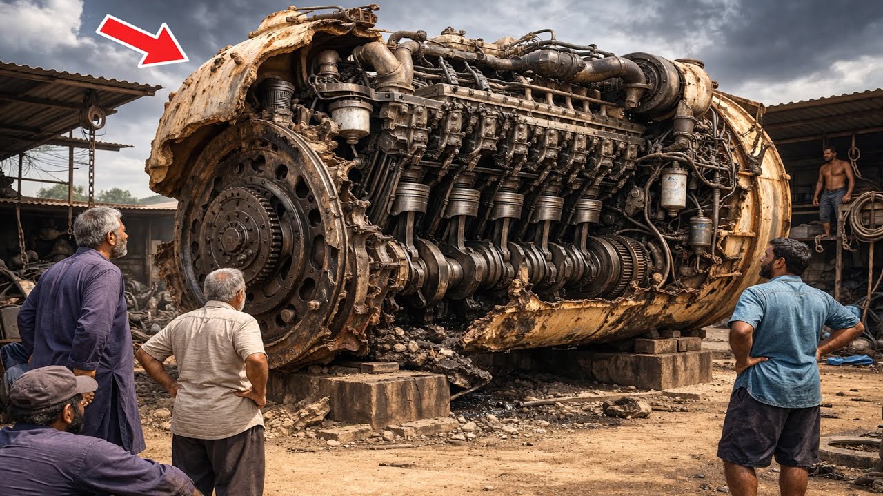 Unbelievable 🤯 Restoration Of Caterpillar Engine | Rusty & Old Engine Is Restored 