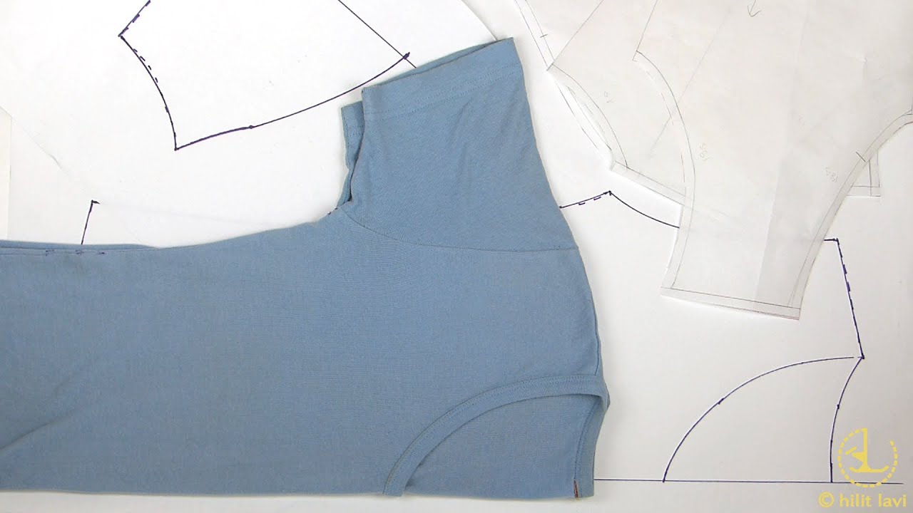 איך מעתיקים גזרה של חולצה - טי שירט - how to copy a shirt pattern