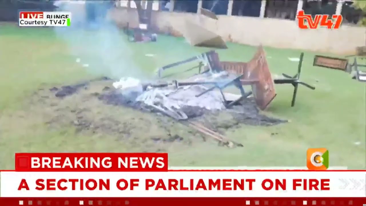 BREAKING NEWS: Extensive damage in Parliament after protesters gained access