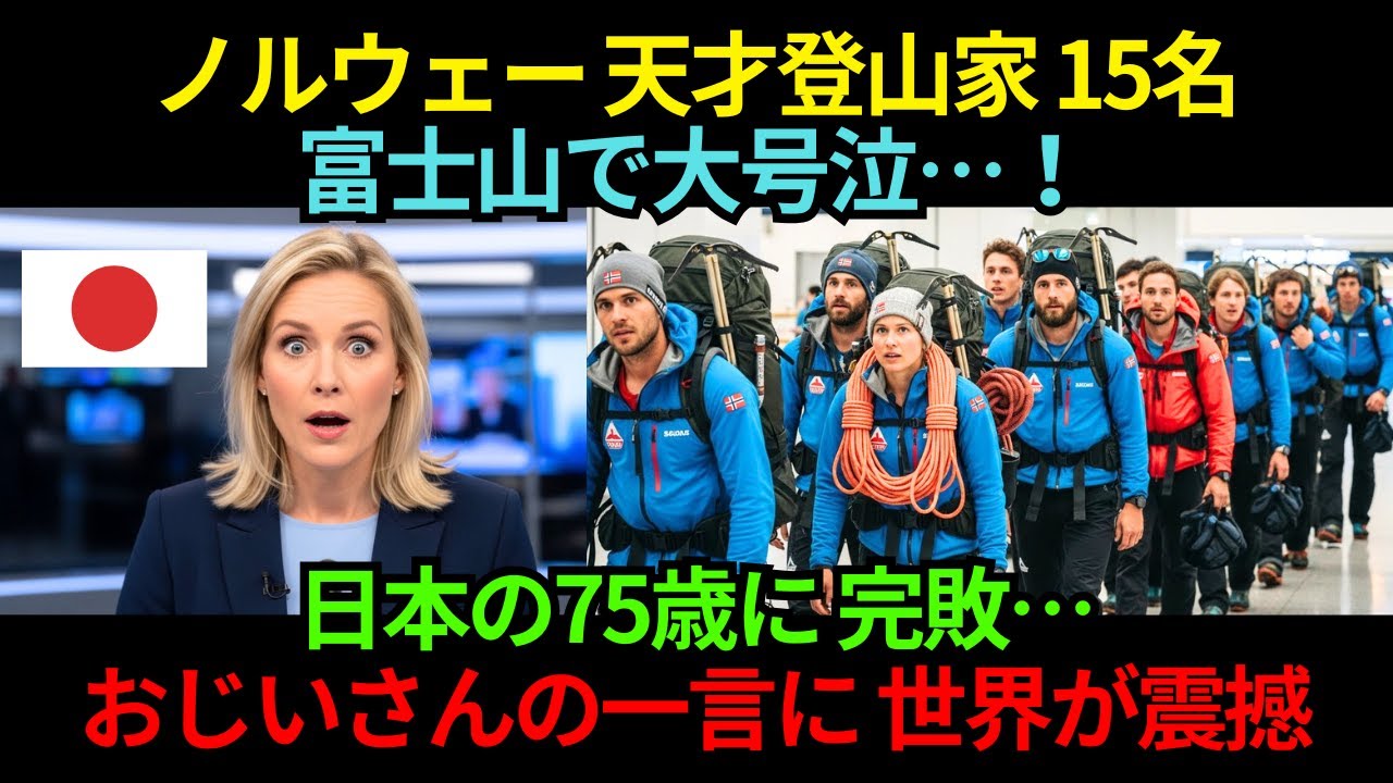 世界のエリート登山家15人が富士山で崩壊…75歳日本人の一言に全員沈黙【海外の反応】