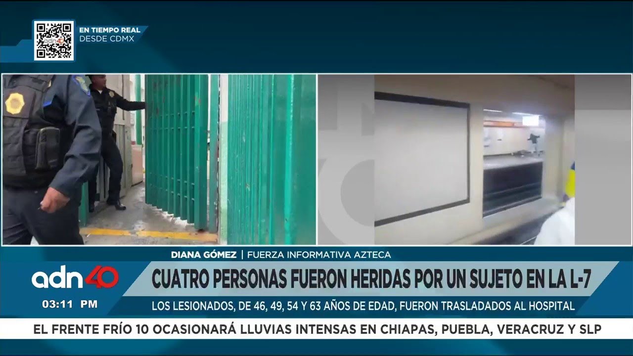 Reporte desde el Hospital Ruben Leñero donde se encuentran 3 heridos por ataque en la L7 del Metro