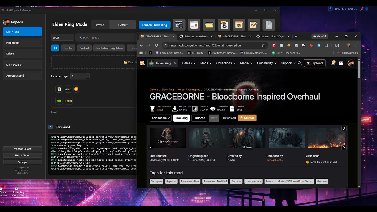 Graceborne with ME3 & Seamless Coop Install tutorial