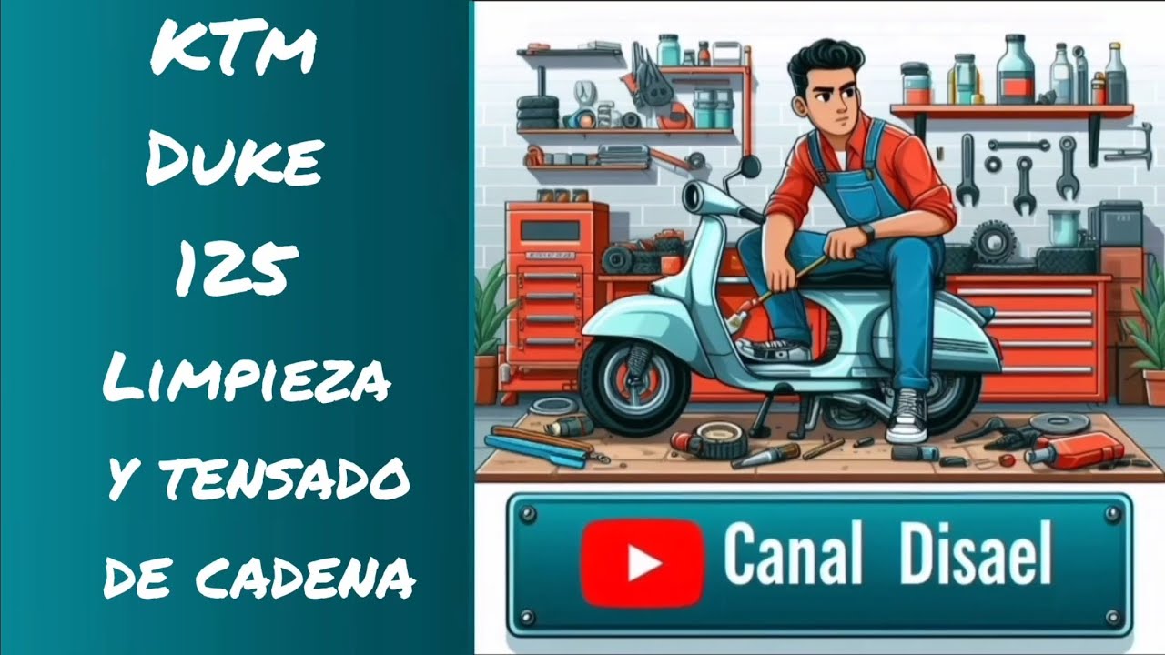 Limpieza y tensado cadena KTM Duke 125
