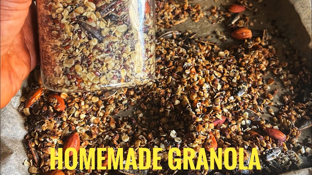 How to make homemade granola. Easy and simple to make in just 10minutes