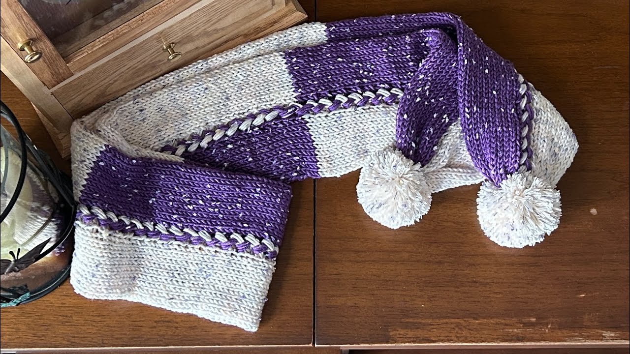 Checkered Criss Cross Braided Scarf ~ Addi 22