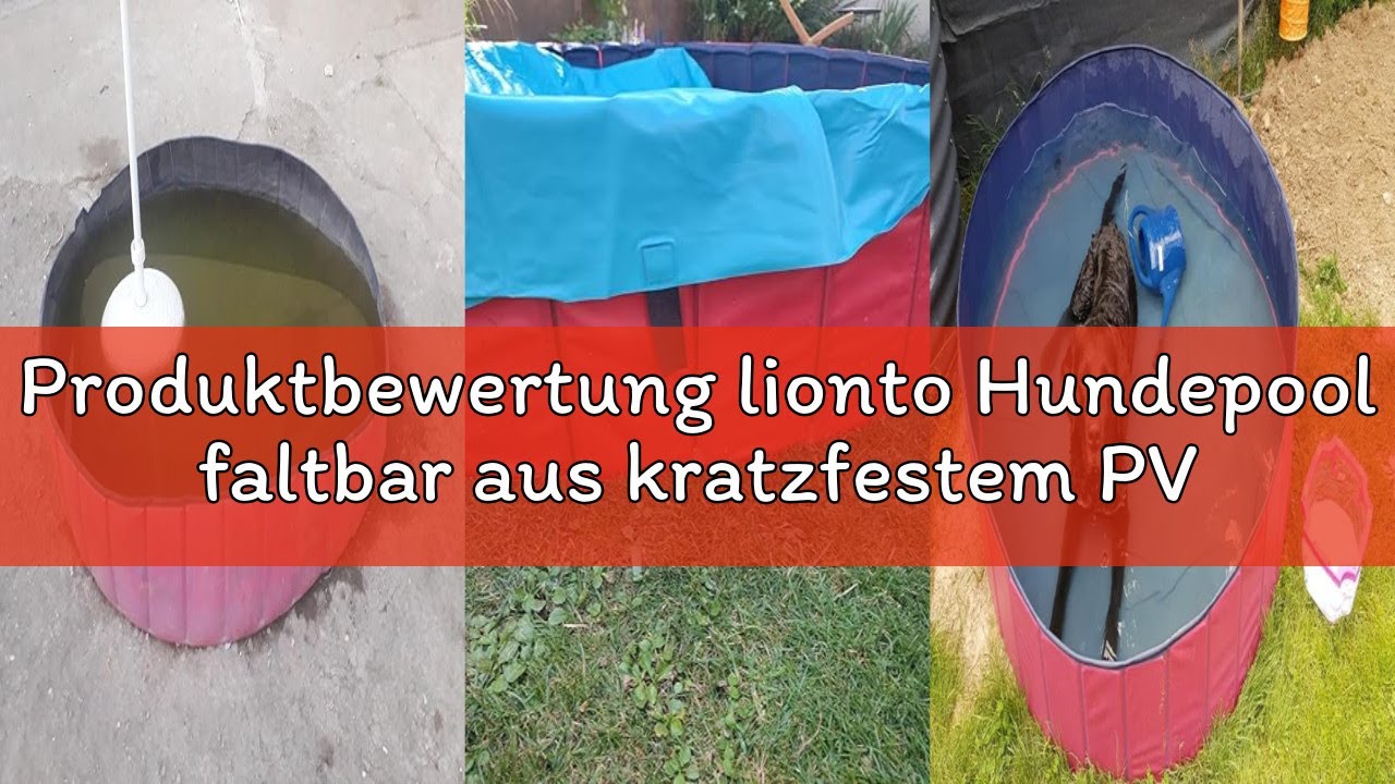 Produktbewertung lionto Hundepool faltbar aus kratzfestem PVC-Material, Ø 80 cm, Höhe 20 cm, Anti-Ru