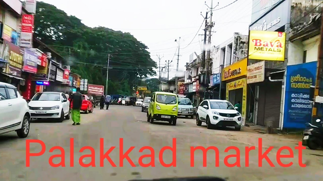 Palakkad market  Palakkad City Palakkad big bazaar Kerala road travel Indian road