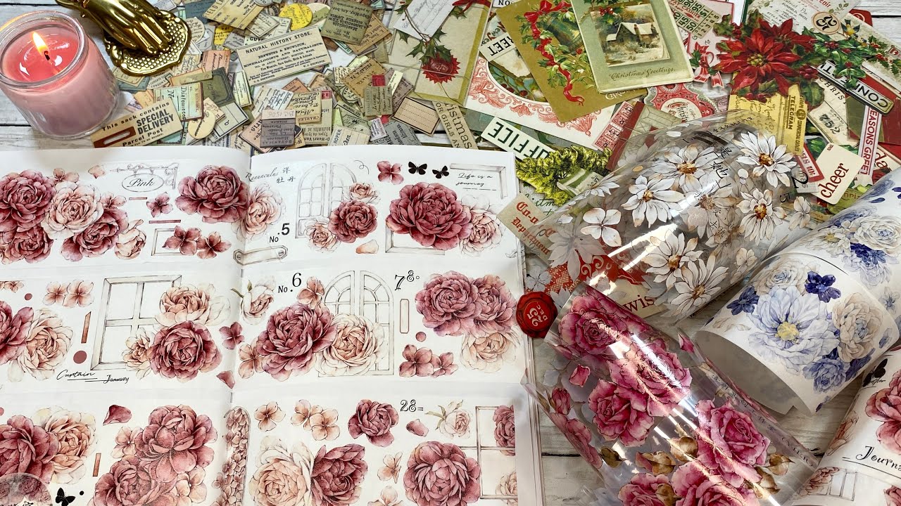 紙もの♡華やかな花のマスキングテープ＆Tim Holtzの小さな素材を紹介します（スモールセレクトさん購入品紹介✨）