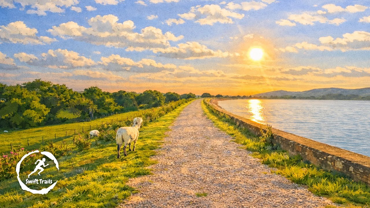 Virtual Run – Cheddar Reservoir to Axbridge | Treadmill Scenery