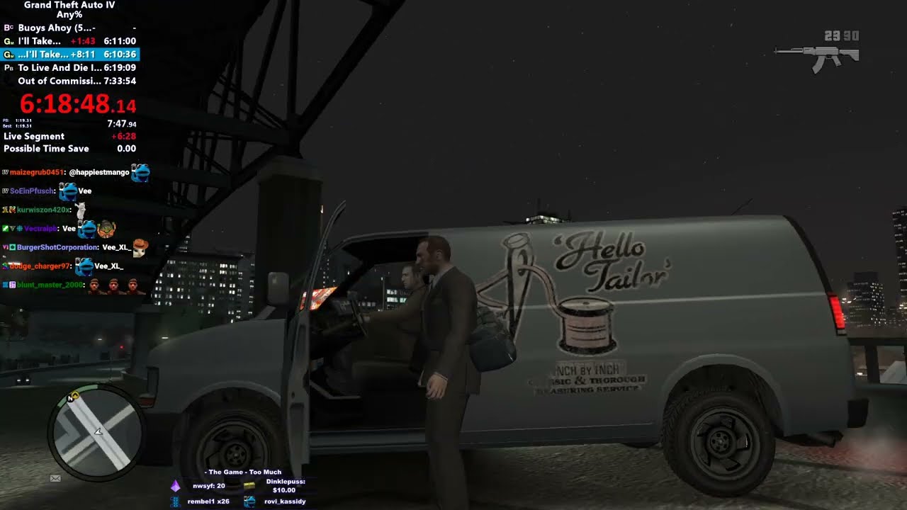 GTA IV Any% Speedrun Part 3 & Part 1 of 2nd Run - Hugo_One Twitch Stream - 4/12/2024
