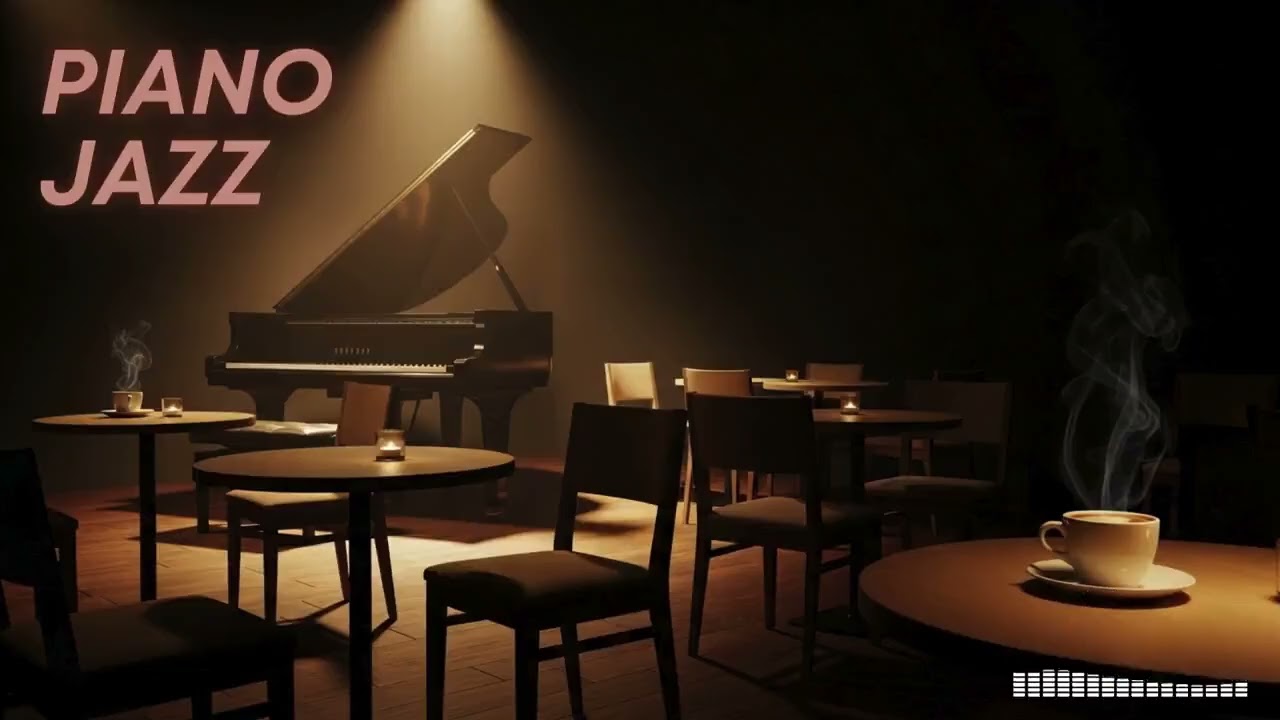 Late Night Piano Jazz ☕ Quiet Café Music for Relaxing, Studying & Sleep