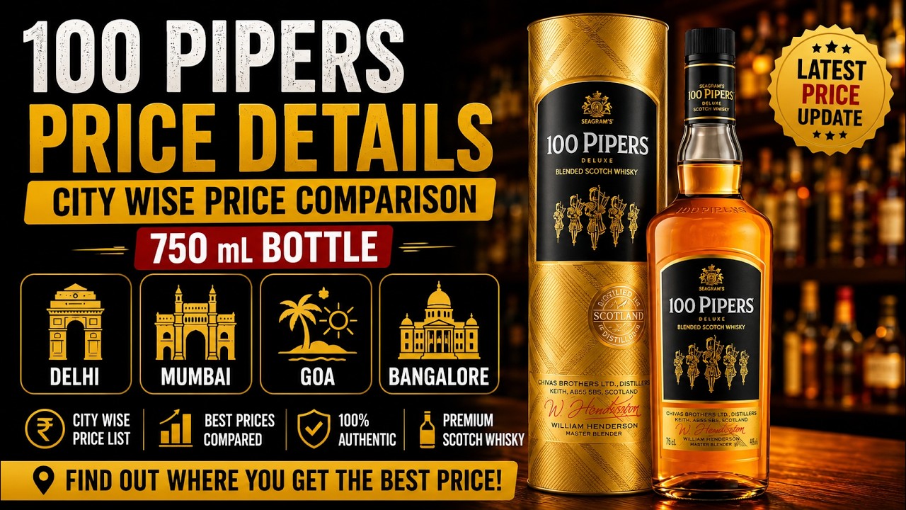 100 Pipers Price Details: City wise Price Comparison (Delhi, Mumbai, Goa, Bangalore)