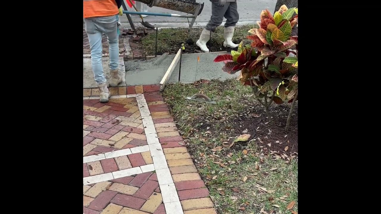 Pouring concrete