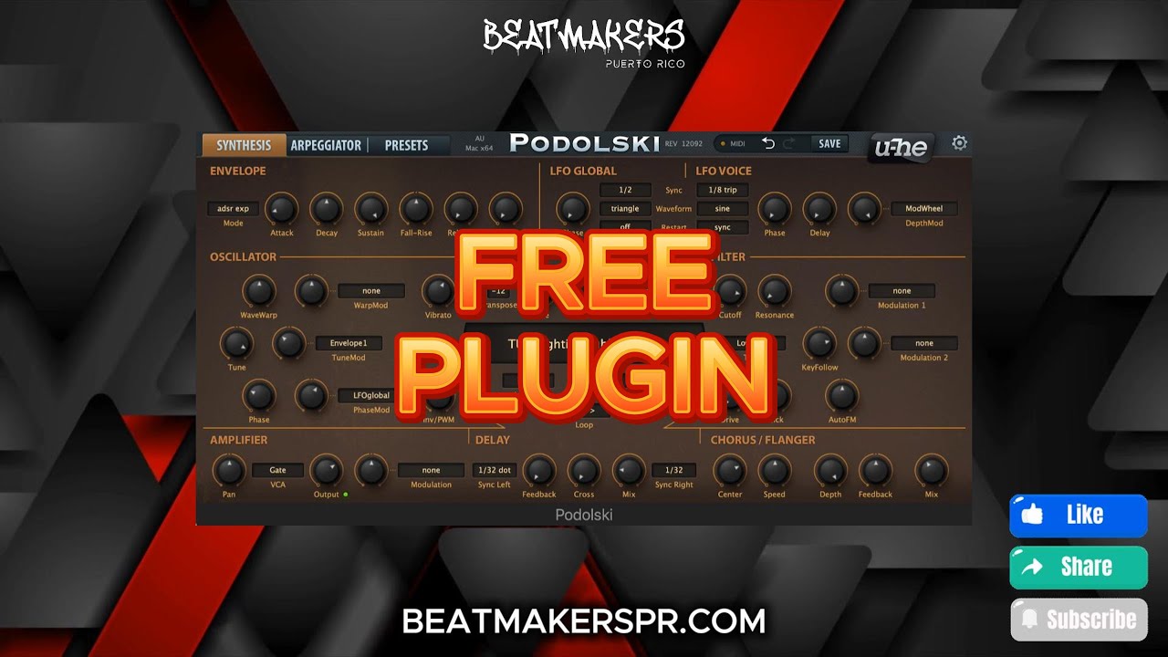 Hear The Sound 🎧: U-HE Podolski Presets Review (FREE SYNTH) No Talk