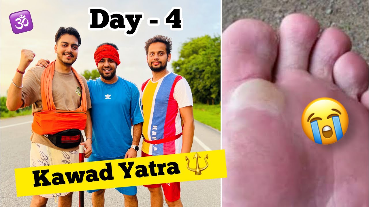 पैरों में छाले पड़ गए 😭 Haalat Kharab Hogayi 😰 Day -4 ❤️ Haridwar to Delhi 270KM