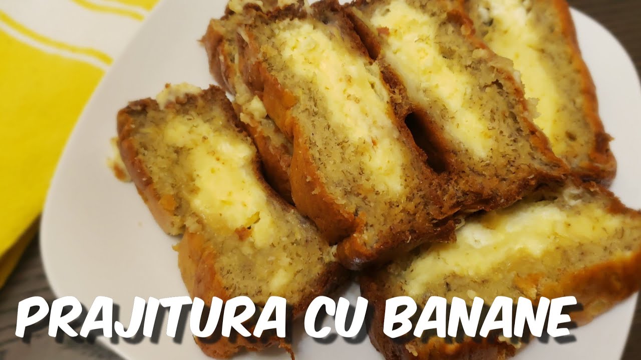 Prajitura cu banane si crema de branza - un snack rapid pentru cei mici | Gateste cu Iulia