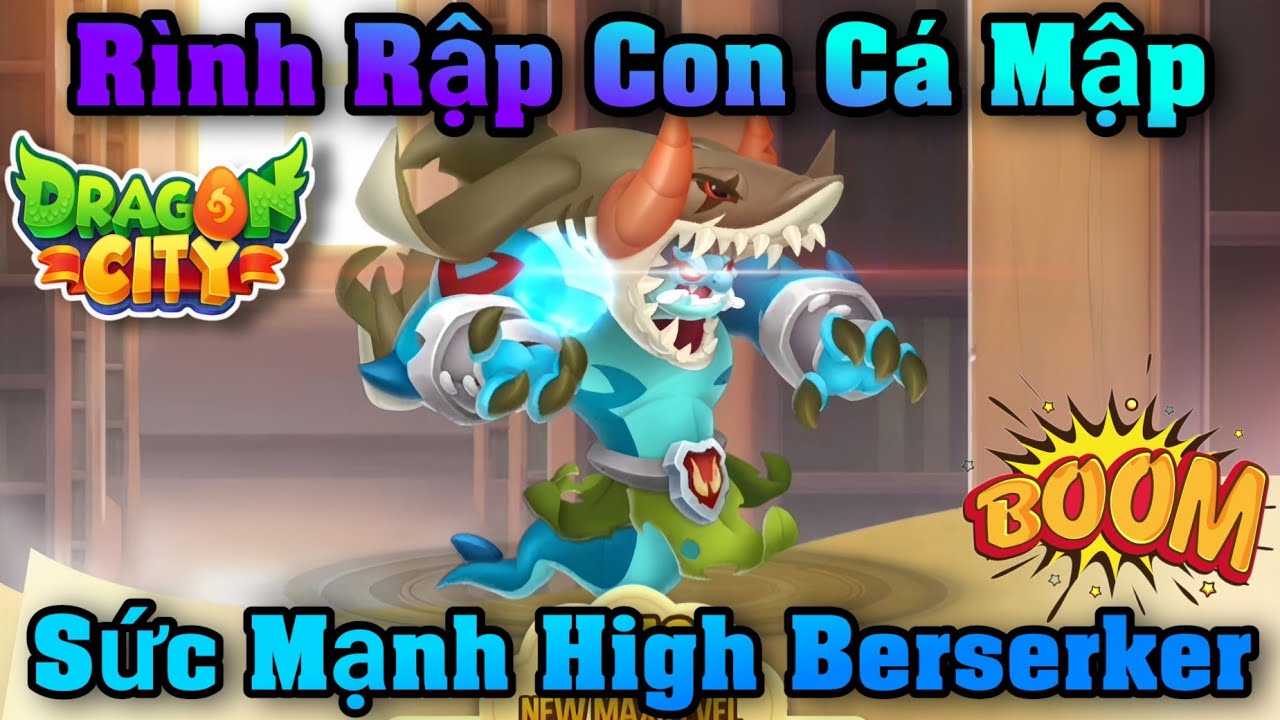 Dragon City Khám Phá : Sức Mạnh High Whitetip Berserker Mãnh Thú Rình Rập Con Cá Mập