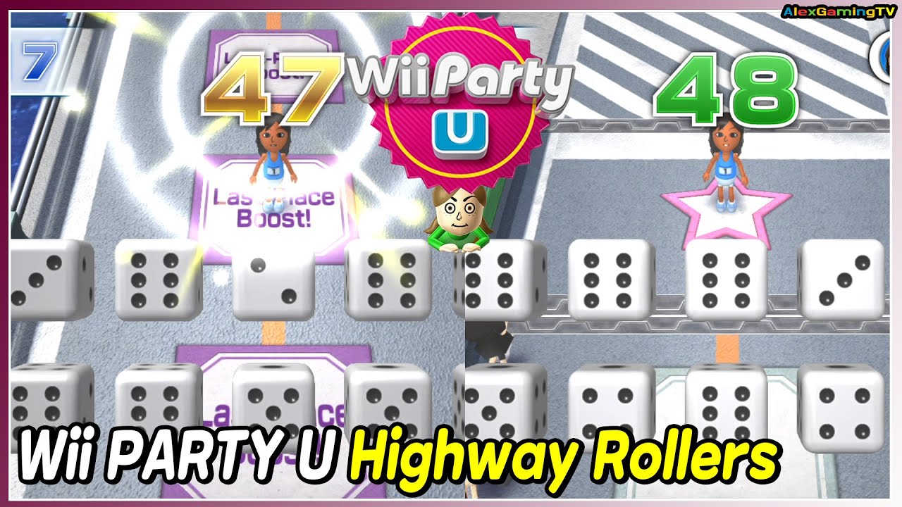 Wii Party U Highway Rollers gameplay (Haru vs Faustine vs Elena vs Joana) Master CPU | AlexgamingTV