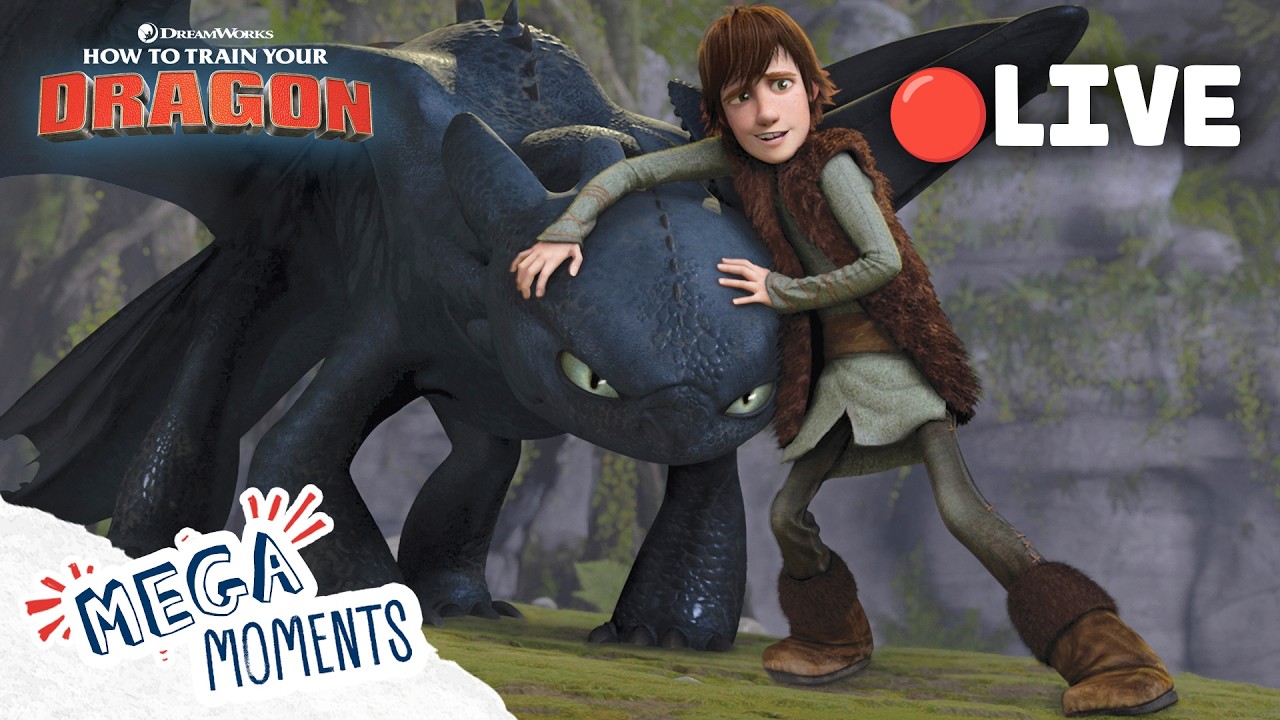 LIVE 🔴 How To Train Your Dragon Trilogy Marathon! 🐉💪 Full Movie Extended Previews | Mega Moments