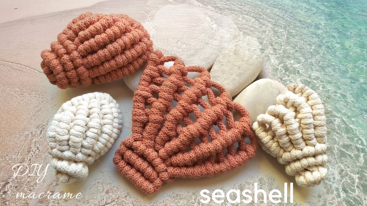 DIY macrame seashell tutorial, how to make a macrame scallop shell for beginners, part one.