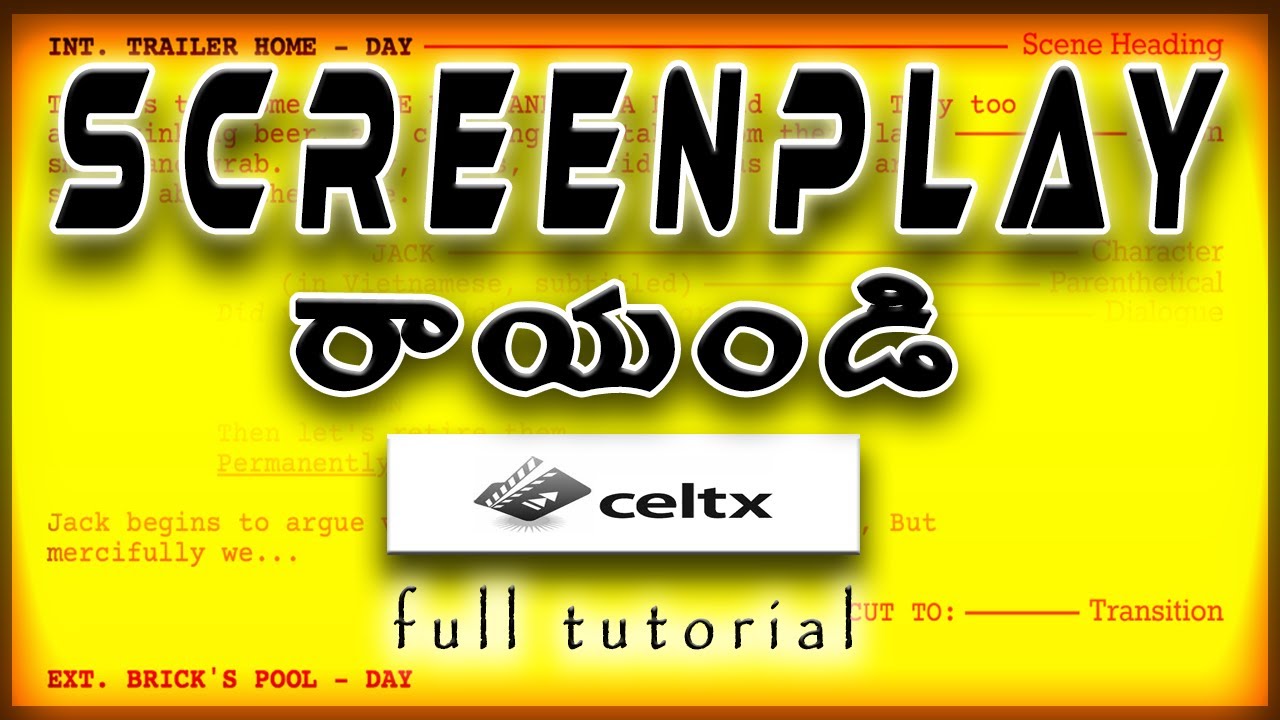 screenplay writing  celtx software full tutorial in telugu  screenplay software  celtx tutorial