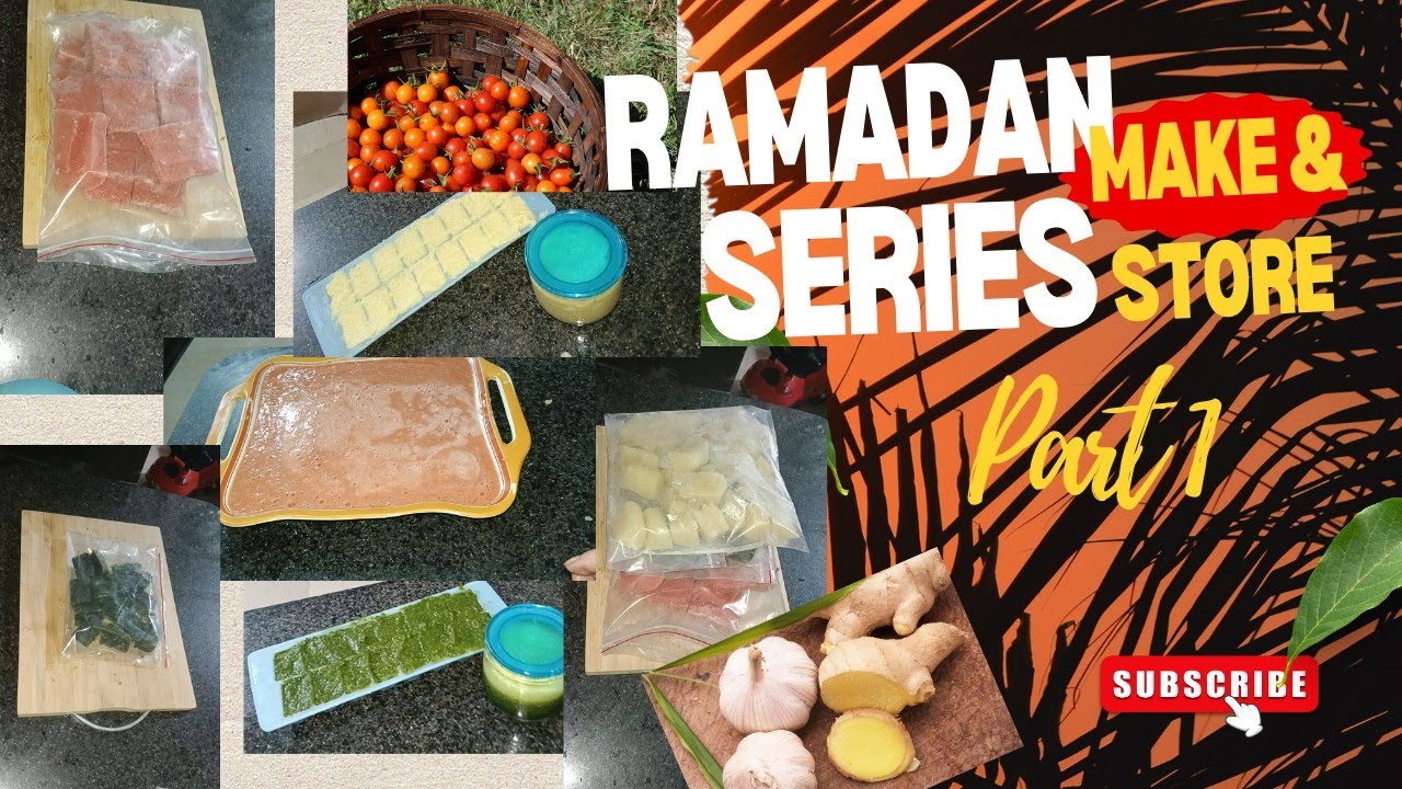 Preparation of Ramadan, Make, Store and Freeze, Ginger Garlic Paste, Tomato Paste , Green chutney