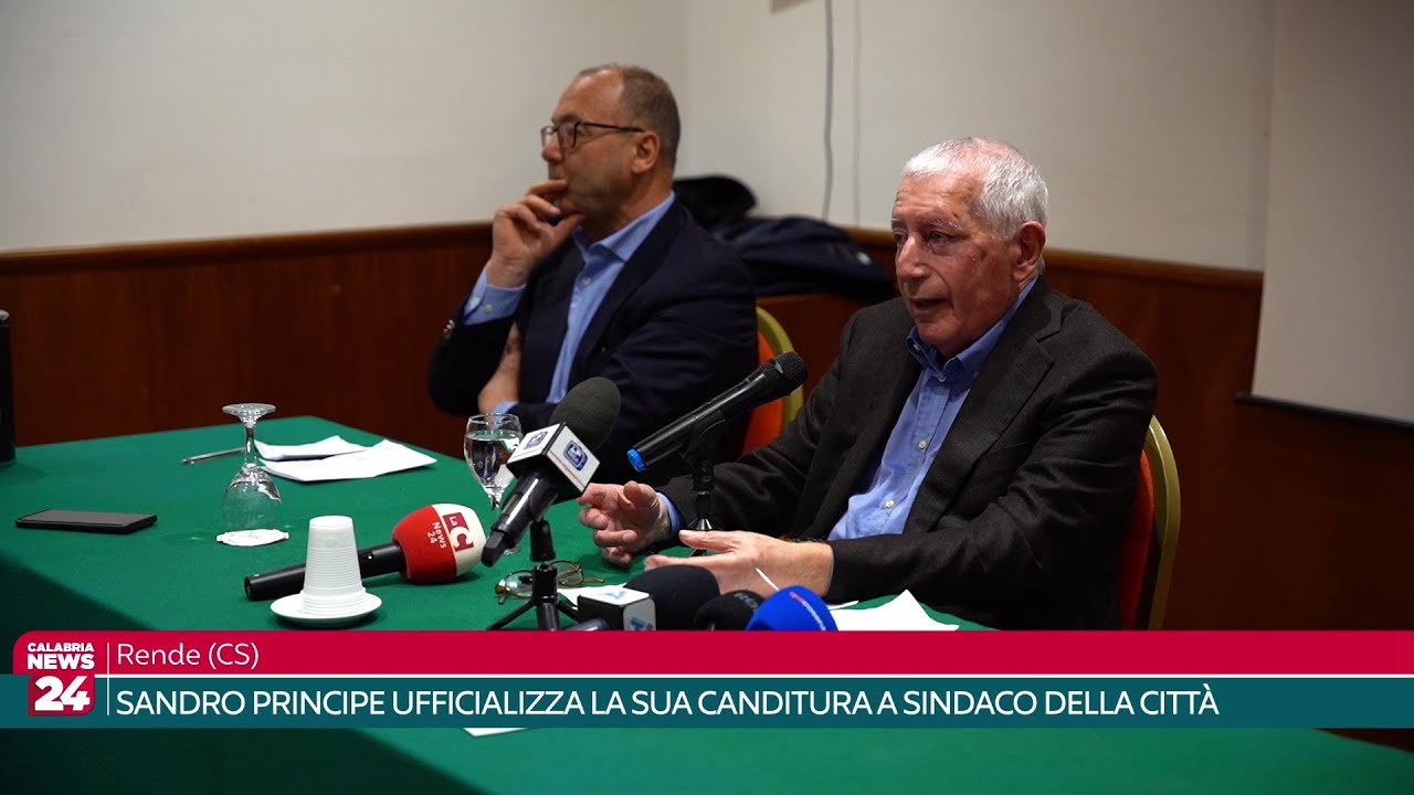 Rende (CS) - Sandro Principe ufficializza la sua candidatura a Sindaco della città