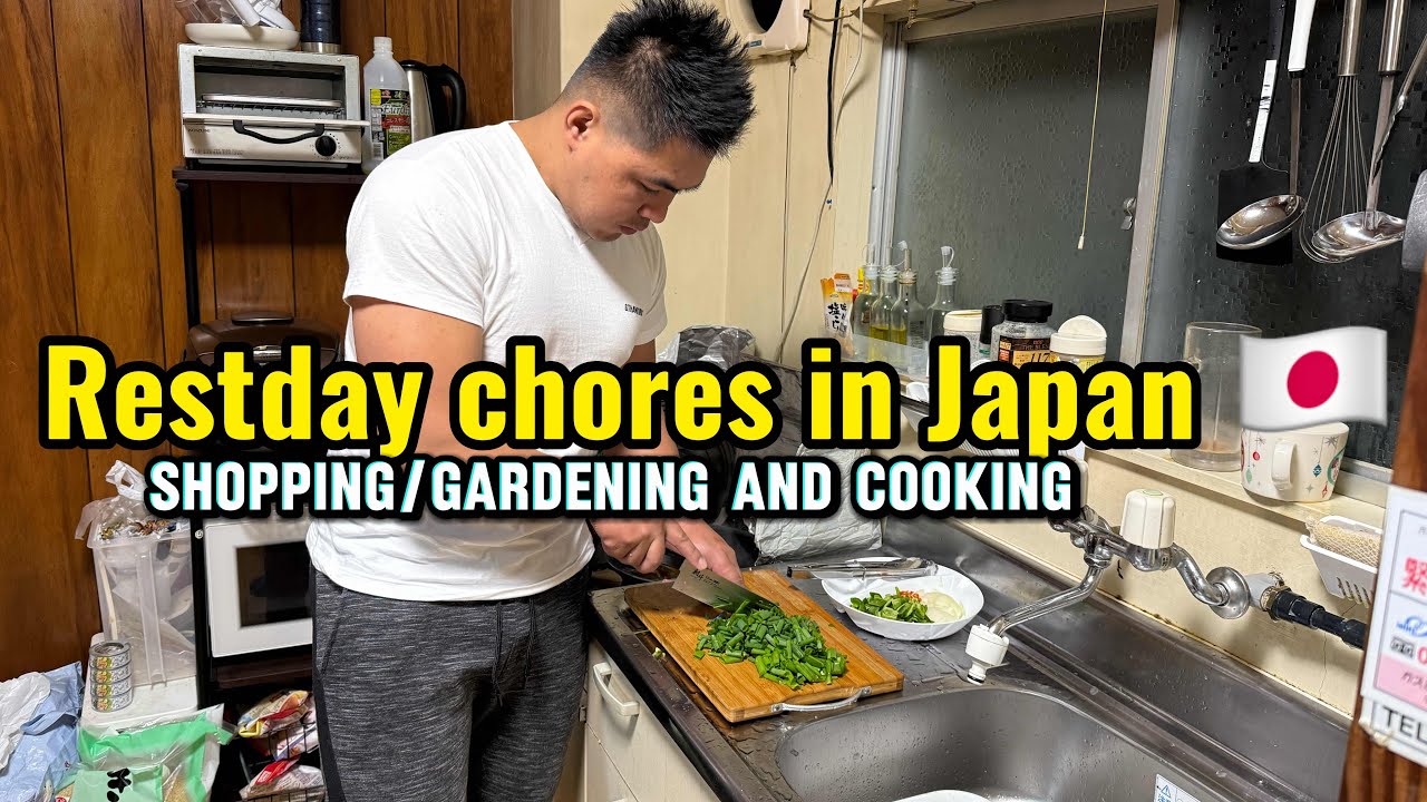 Rest day chores in Japan/cooking braised fish recipe/Planting vegetables for winter & sales shopping