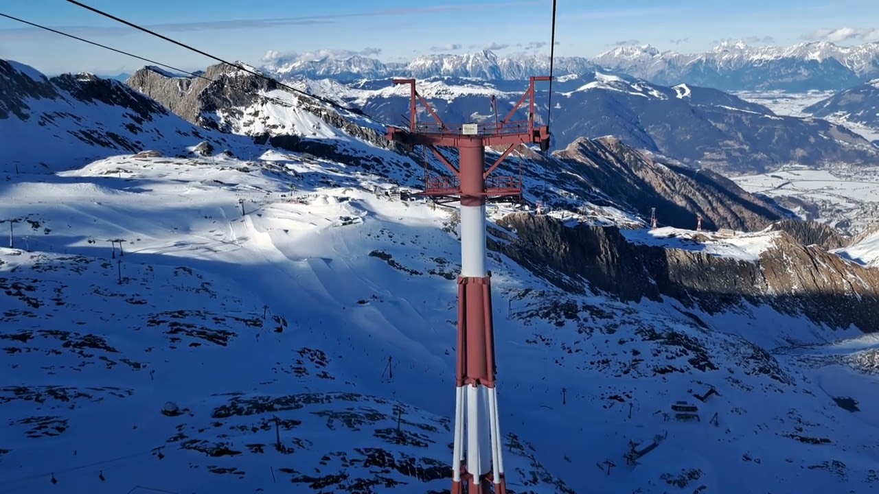 Gipfelbahn, Kaprun, jedna z nejvyšších podpěr lanovky na svété - 113.6m