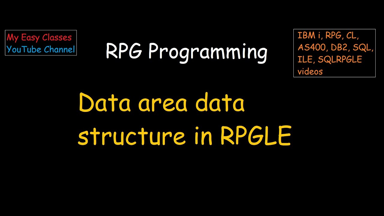 data area data structure in rpgle