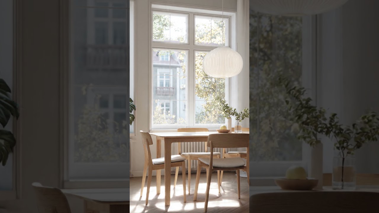 Light Scandinavian Style Small Dining Room Atmosphere