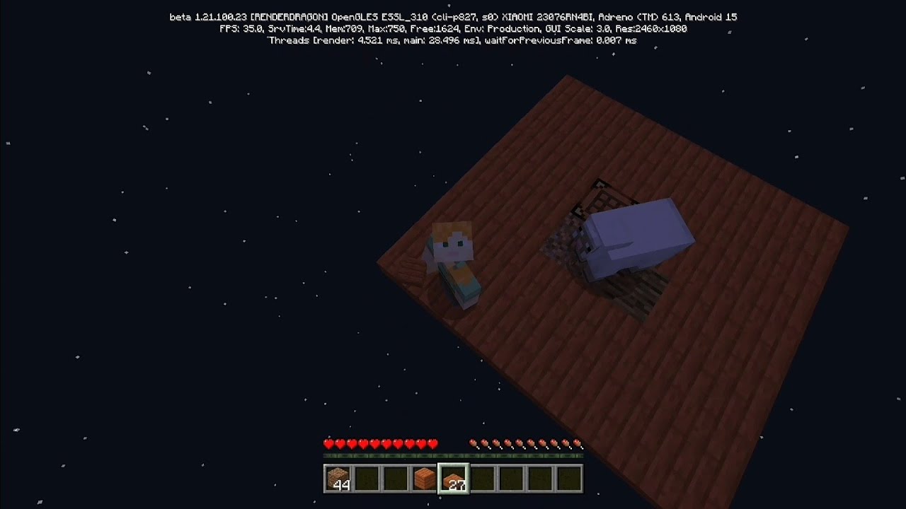 I caught axotoli fish in Minecraft
