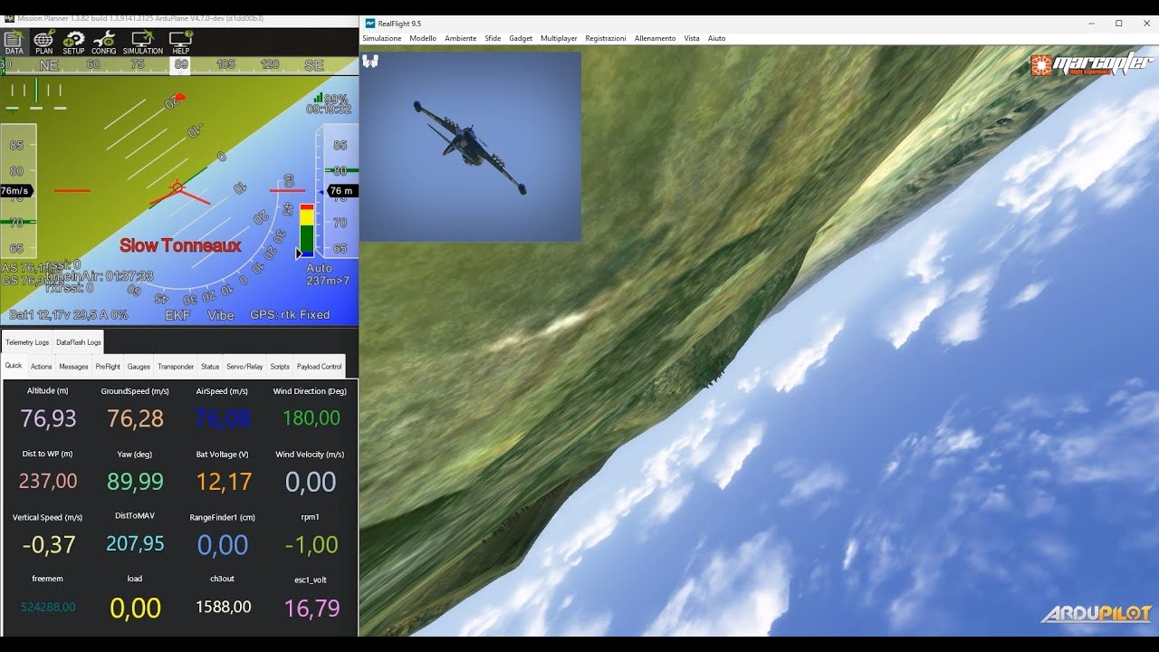 Full automated aerobatic airshow with Ardupilot SITL and jet turbine