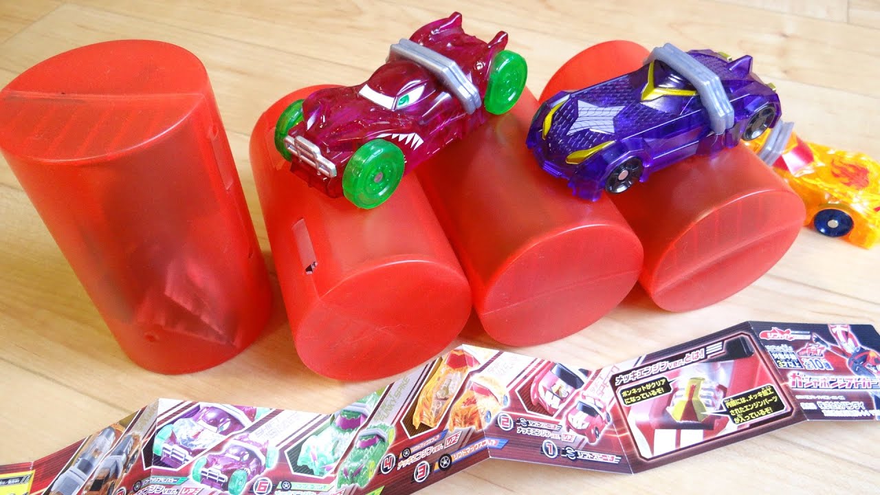 1回500円 ガシャポン シフトカー01 全10種 レアメッキエンジンVer ノーマルVer レビュー！DXドライブドライバーで音声確認 スピード フレア スパイク モンスター ミキサー