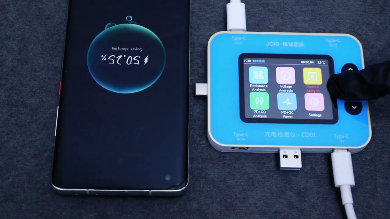 New UI Interface of Charging Detector CD01  #jcdrawing #cd01