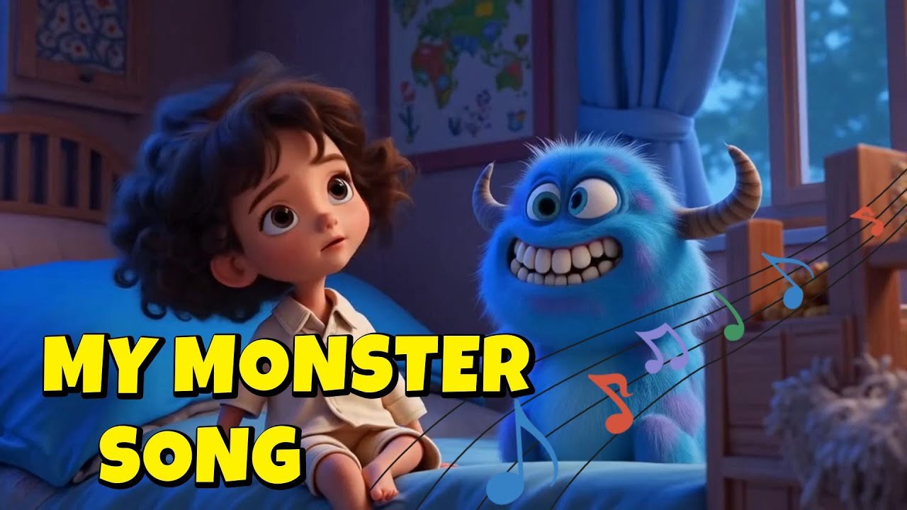My Monster Song 🎵 👹 | Monster Under my Bed Song 🛌 | A Playful Bedtime Song for Kids 🎧🎶| UniTales