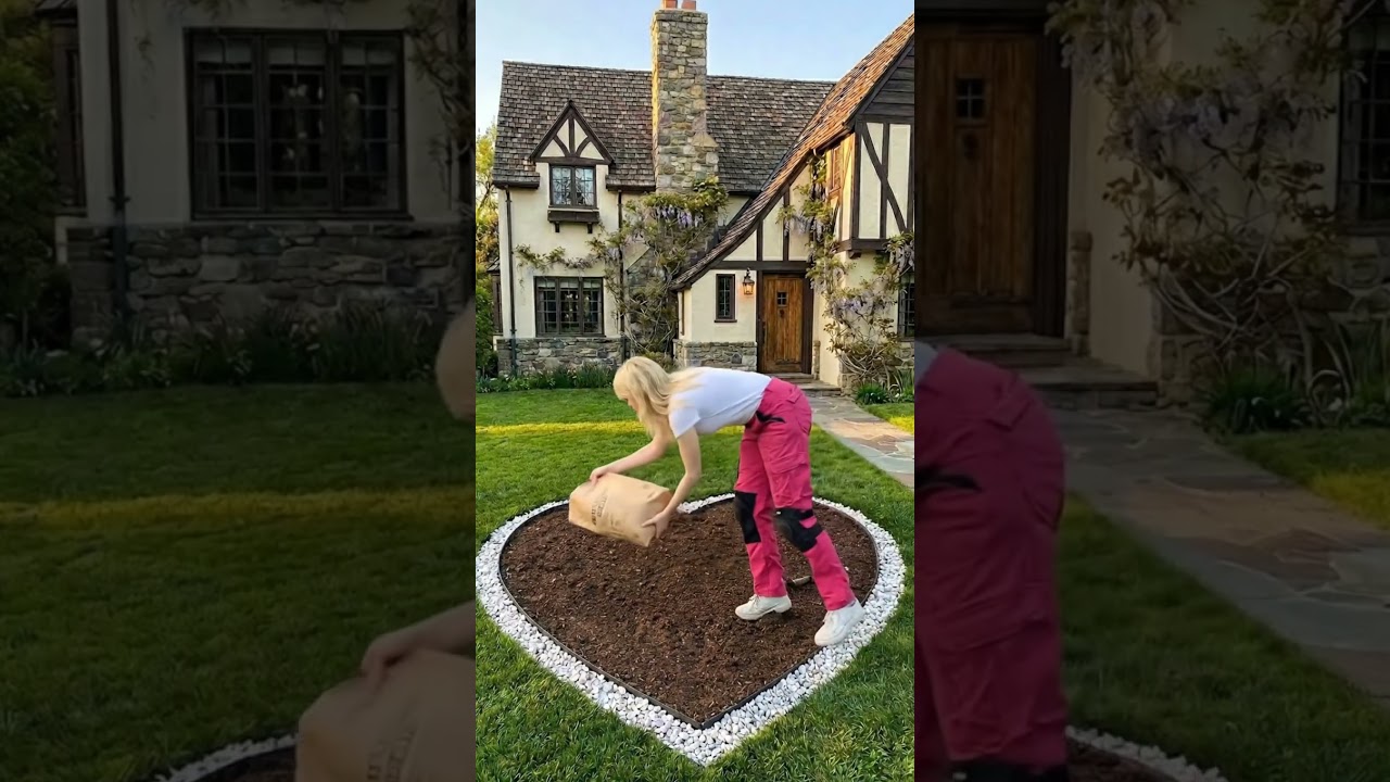 This garden idea is genius 💚 I How to Create a Stunning Heart-Shaped Tulip Garden🌷#gardendelight